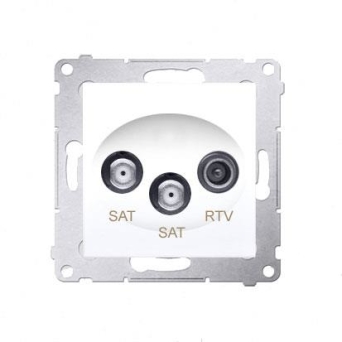 Gniazdo antenowe RTV / SAT końcowe białe SIMON 54