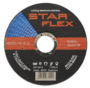 Tarcza do metalu 115 x 1,0   22,2 mm do cięcia STAR FLEX